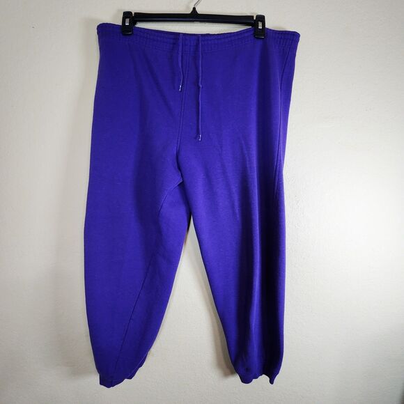 Vintage The Disney Catalog Purple Unisex Graphic Eeyore Fleece 90s Sweatpants - Picture 1 of 10